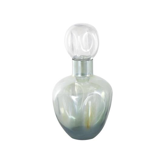 Green Iridescent Finish Glass Ombre Living Room Decorative Jar